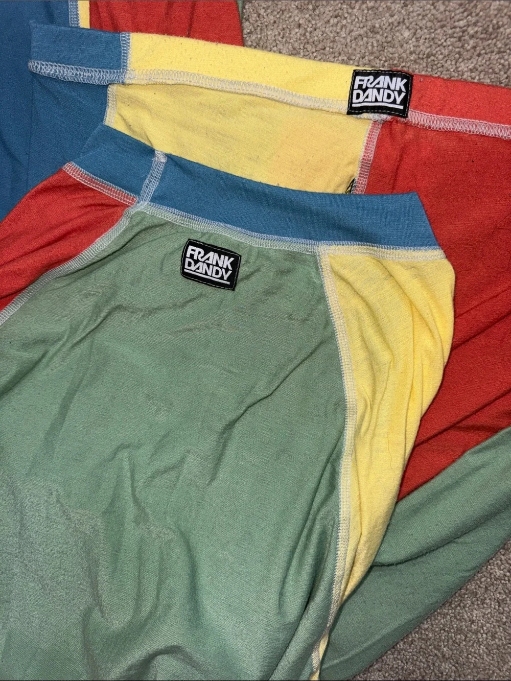 Frank Dandy bamboo Colorblock Long Johns Thermals underwear set L/XL